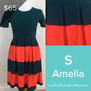 LuLaRoe Amelia S - pocket dress! NWT Color Block